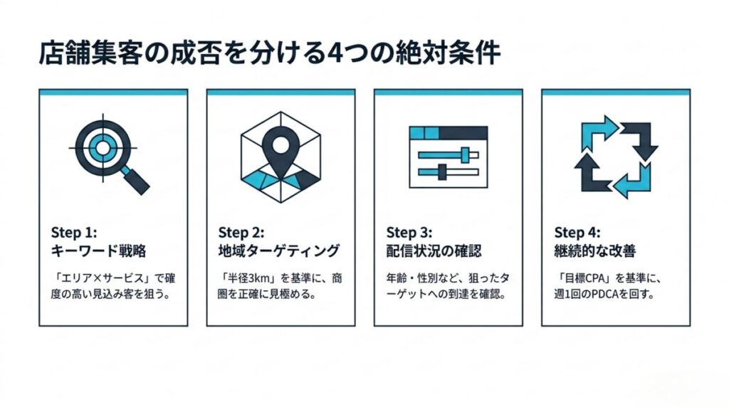 店舗集客のGoogle広告で成否を分ける4つの絶対条件